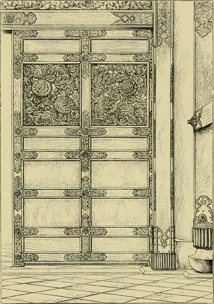 An illustration from Japan : its architecture, art, and art manufactures, 1882, leaf 163