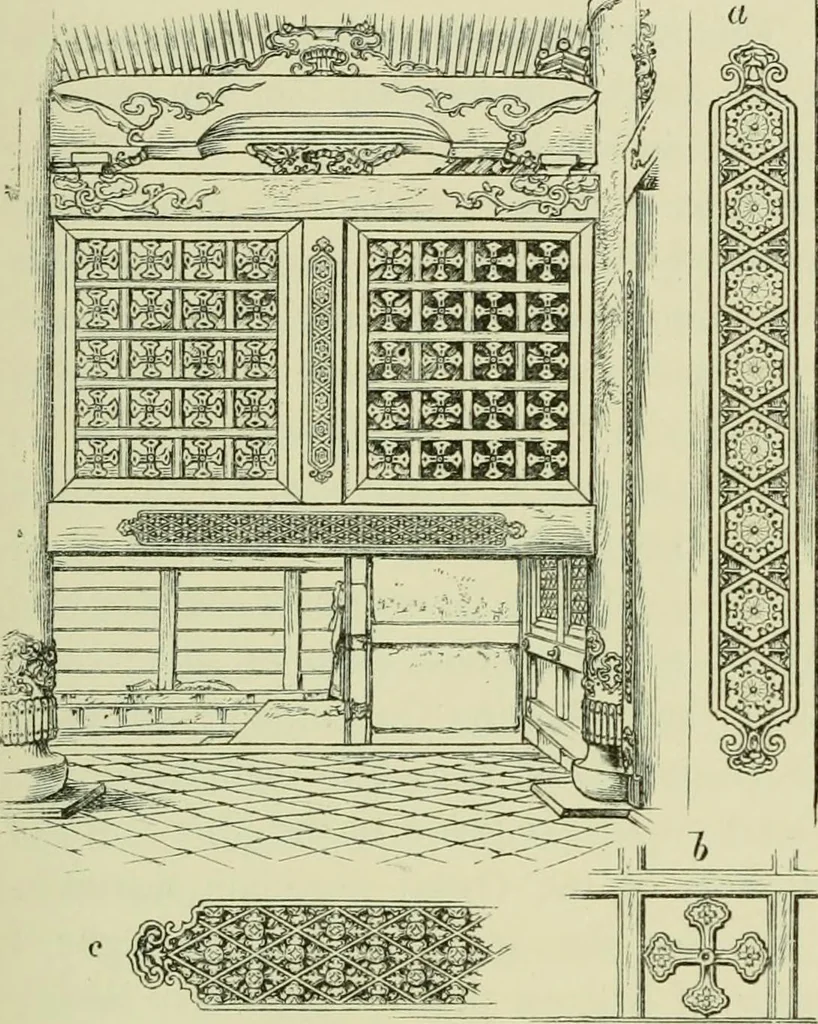 An illustration from Japan : its architecture, art, and art manufactures, 1882, leaf 196