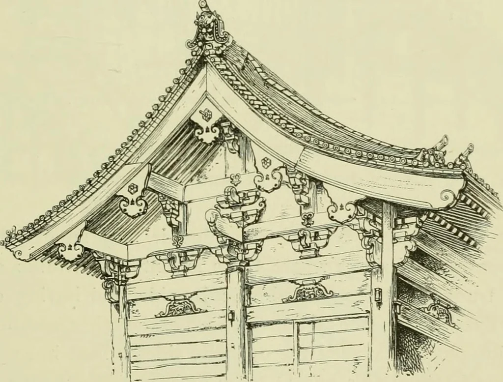 An illustration from Japan : its architecture, art, and art manufactures, 1882, leaf 258