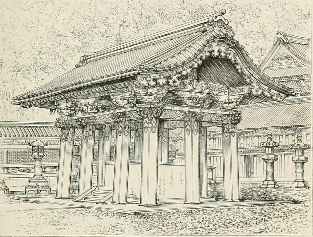 An illustration from Japan: its architecture, art, and art manufactures, 1882, leaf 32