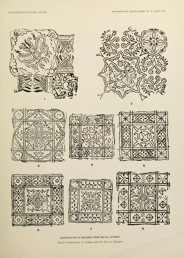 An illustration from Javanese batik designs from metal stamps, 1924, leaf 25