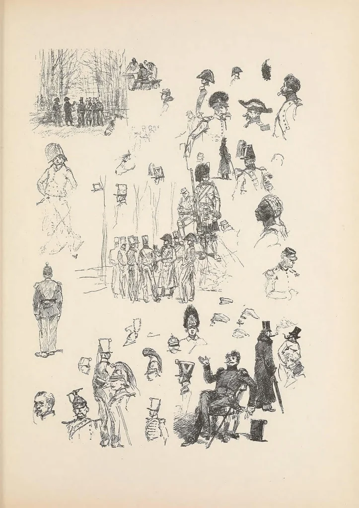 An illustration from Les jeunes peintres militaires de Neuville, Detaille, Dupray : préface de E. Bergerat, 1878, leaf 123
