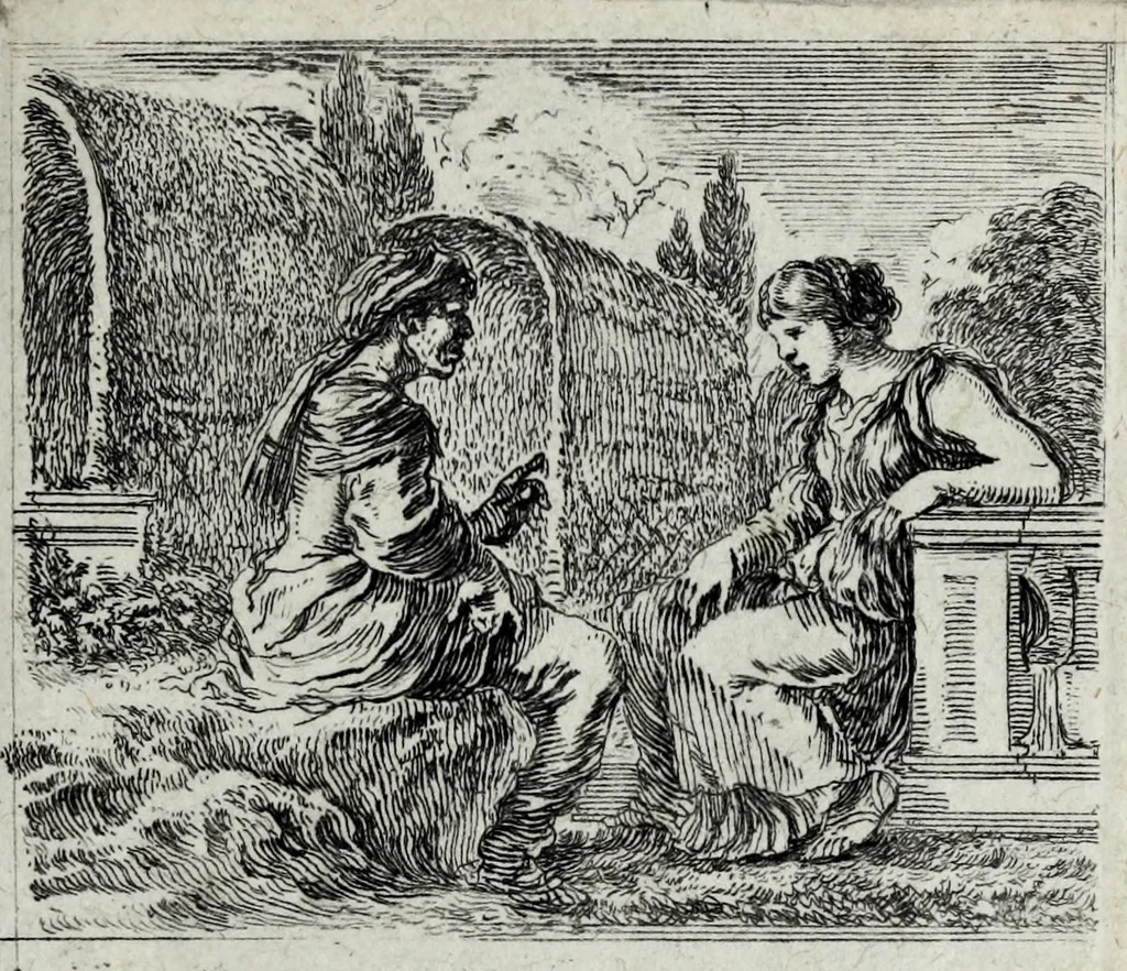 An illustration from Jeux historiques des rois de France, reines renommées, géographie et métamorphose, 1698, leaf 27