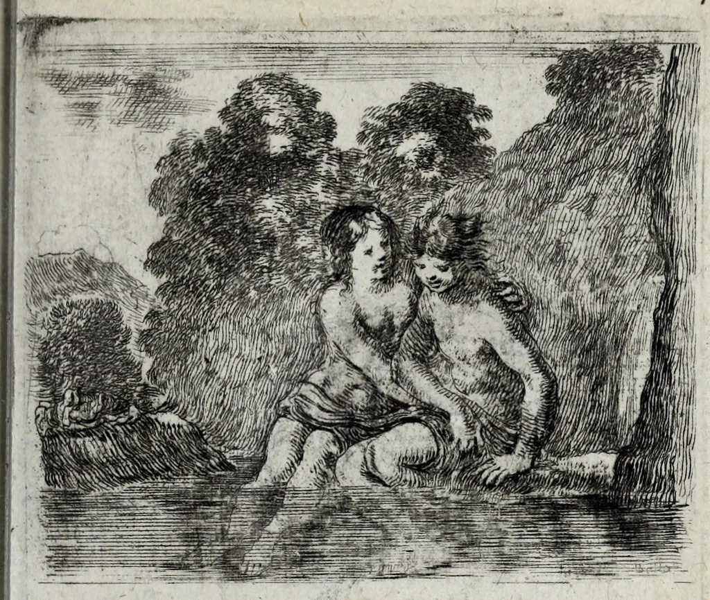 An illustration from Jeux historiques des rois de France, reines renommées, géographie et métamorphose, 1698, leaf 47