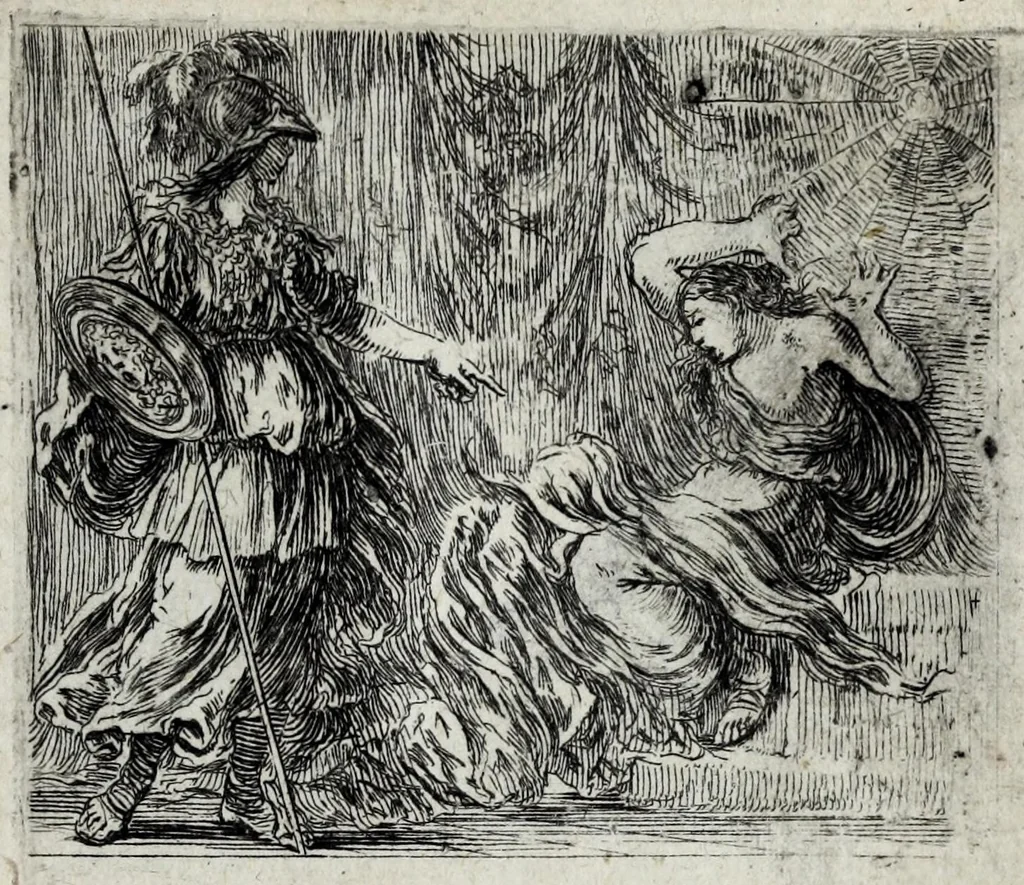 An illustration from Jeux historiques des rois de France, reines renommées, géographie et métamorphose, 1698, leaf 81