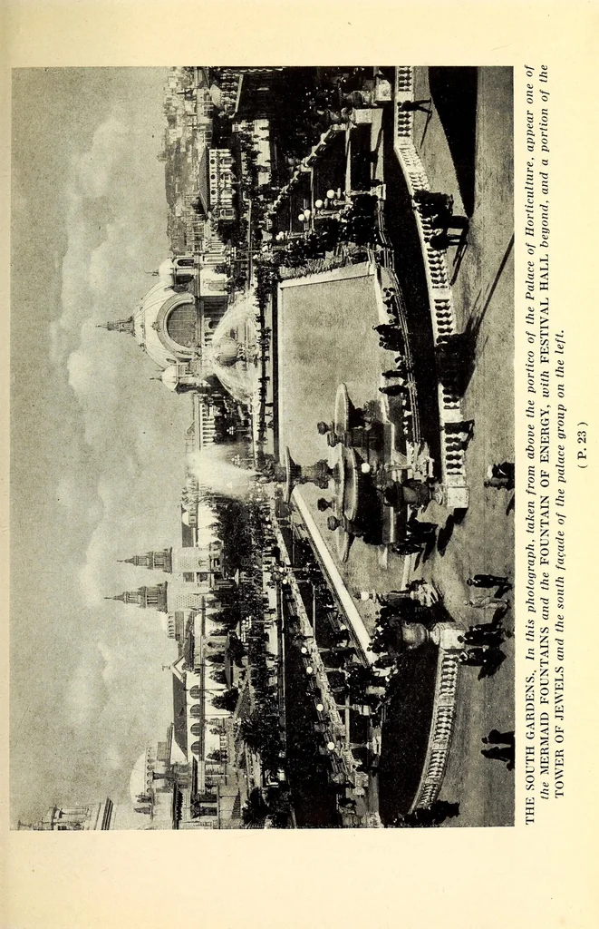 An illustration from The jewel city: its planning and achievement; its architecture, sculpture, symbolism, and music; its gardens, palaces, and exhibits, 1915, leaf 31