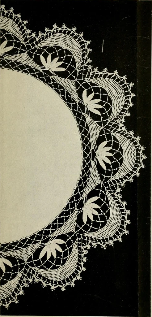 An illustration from Jewel crochet book; a collection of unique and useful designs, with full working instructions, 1915, leaf 12