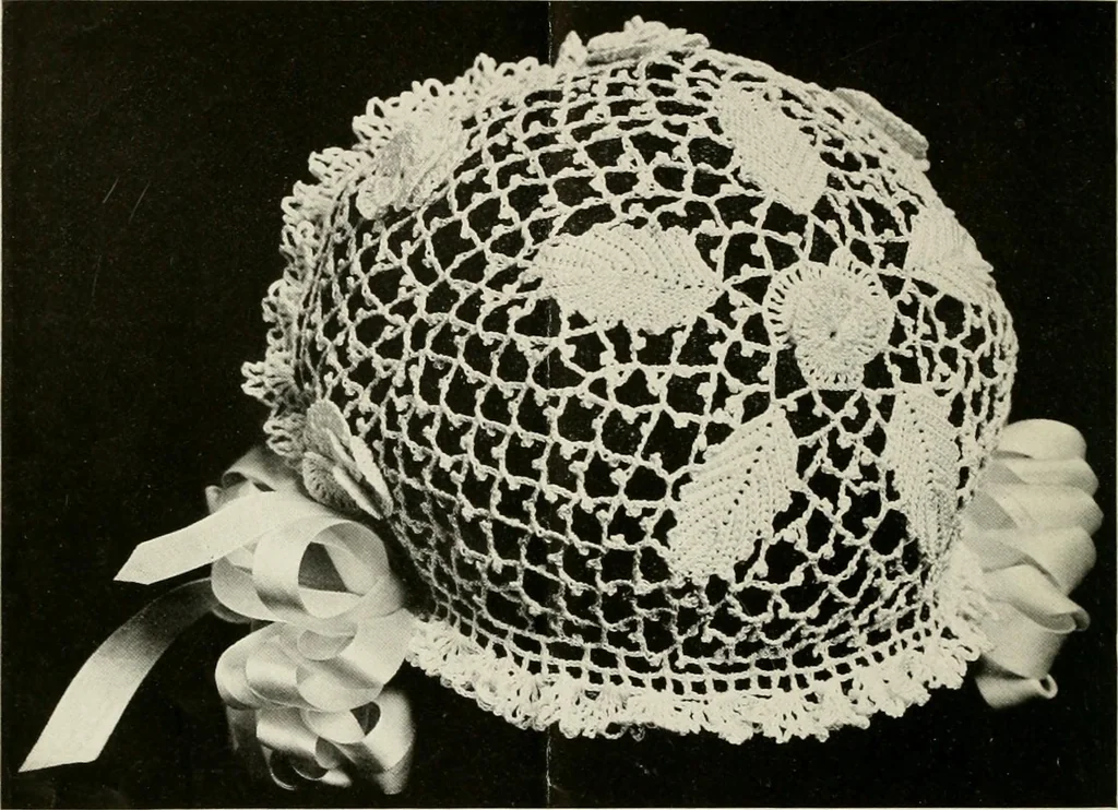 An illustration from Jewel crochet book; a collection of unique and useful designs, with full working instructions, 1915, leaf 15