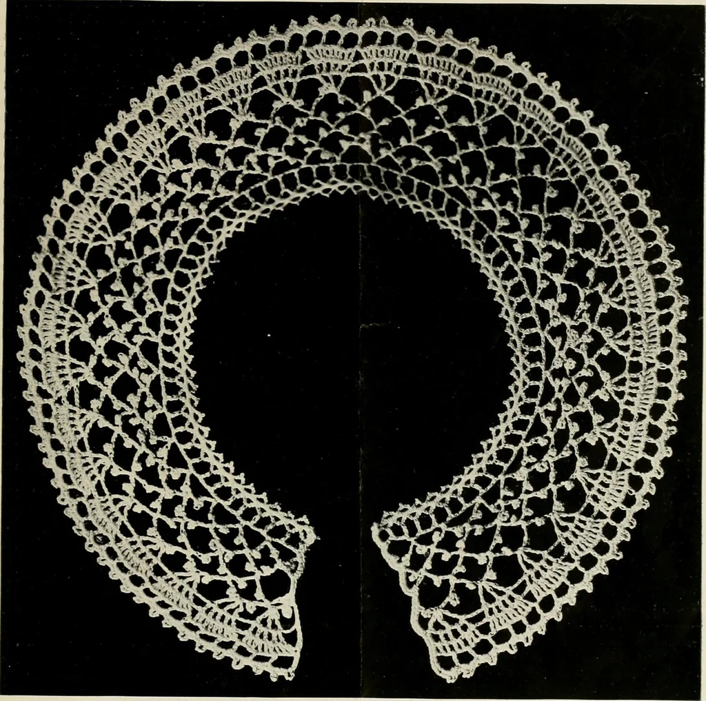 An illustration from Jewel crochet book; a collection of unique and useful designs, with full working instructions, 1915, leaf 16
