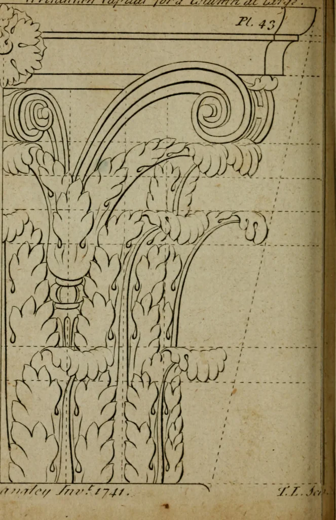 An illustration from The builder's jewel, or, The youth's instructor and workman's remembrancer : explaining short and easy rules, made familiar to the meanest capacity, for drawing and working ... : the whole illustrated by upwards of 200 examples, engraved on 100 copper-plates, 1787, leaf 115