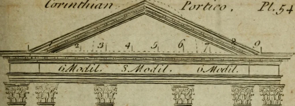 An illustration from The builder's jewel, or, The youth's instructor and workman's remembrancer : explaining short and easy rules, made familiar to the meanest capacity, for drawing and working ... : the whole illustrated by upwards of 200 examples, engraved on 100 copper-plates, 1787, leaf 136