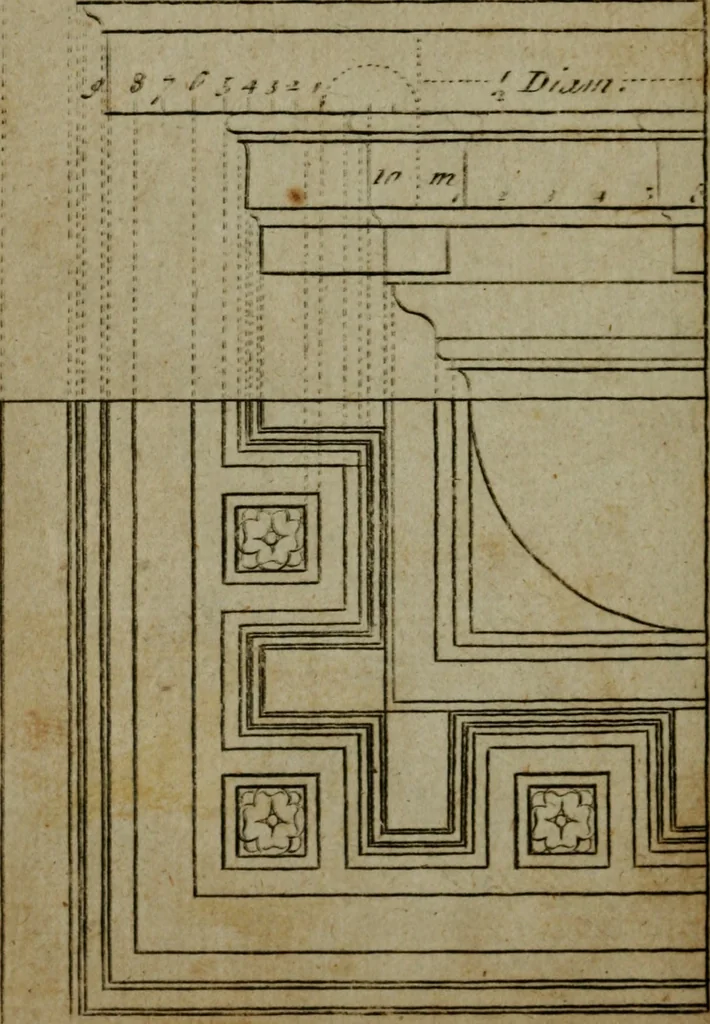 An illustration from The builder's jewel, or, The youth's instructor and workman's remembrancer : explaining short and easy rules, made familiar to the meanest capacity, for drawing and working ... : the whole illustrated by upwards of 200 examples, engraved on 100 copper-plates, 1787, leaf 153