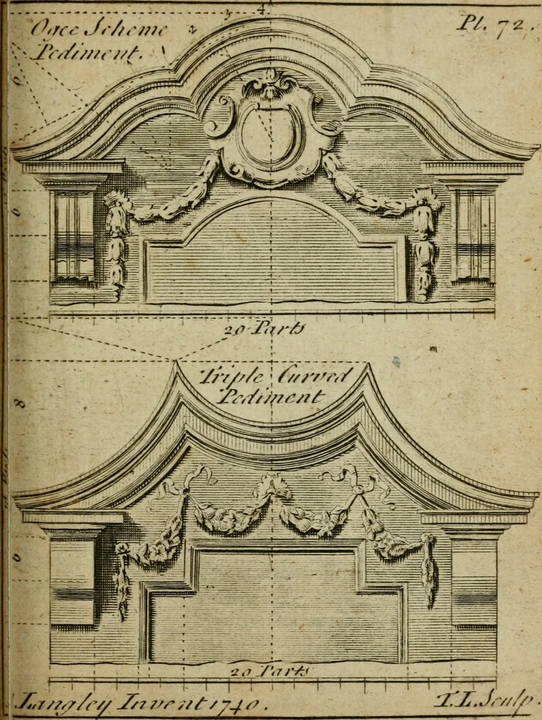 An illustration from The builder's jewel, or, The youth's instructor and workman's remembrancer : explaining short and easy rules, made familiar to the meanest capacity, for drawing and working ... : the whole illustrated by upwards of 200 examples, engraved on 100 copper-plates, 1787, leaf 172