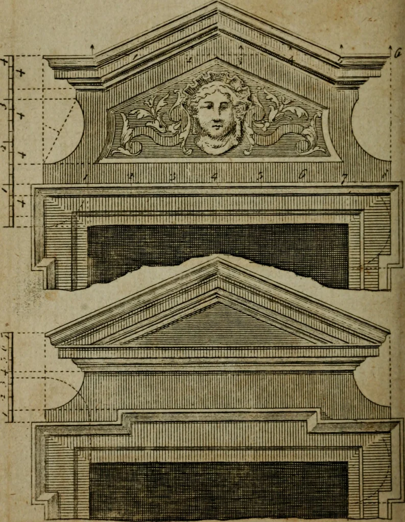 An illustration from The builder's jewel, or, The youth's instructor and workman's remembrancer : explaining short and easy rules, made familiar to the meanest capacity, for drawing and working ... : the whole illustrated by upwards of 200 examples, engraved on 100 copper-plates, 1787, leaf 175
