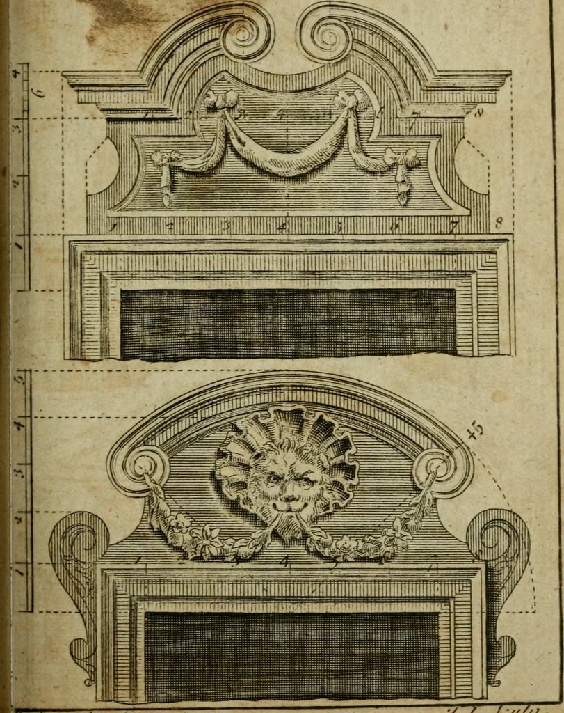 An illustration from The builder's jewel, or, The youth's instructor and workman's remembrancer : explaining short and easy rules, made familiar to the meanest capacity, for drawing and working ... : the whole illustrated by upwards of 200 examples, engraved on 100 copper-plates, 1787, leaf 176