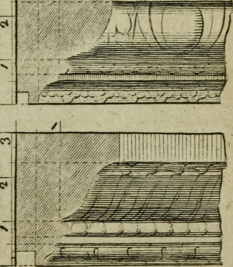 An illustration from The builder's jewel, or, The youth's instructor and workman's remembrancer : explaining short and easy rules, made familiar to the meanest capacity, for drawing and working ... : the whole illustrated by upwards of 200 examples, engraved on 100 copper-plates, 1787, leaf 182
