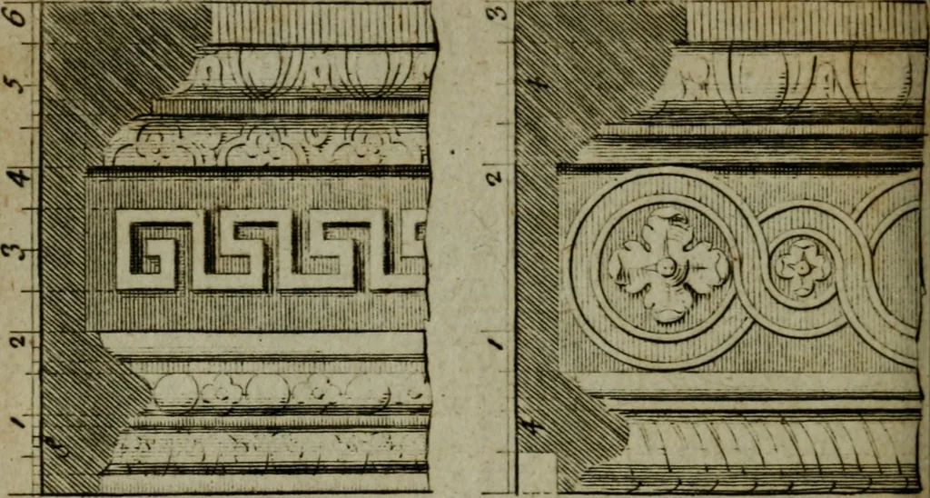 An illustration from The builder's jewel, or, The youth's instructor and workman's remembrancer : explaining short and easy rules, made familiar to the meanest capacity, for drawing and working ... : the whole illustrated by upwards of 200 examples, engraved on 100 copper-plates, 1787, leaf 185