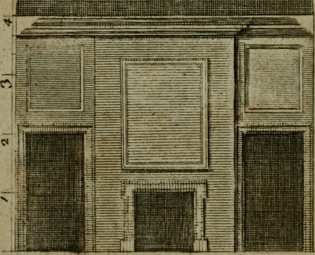 An illustration from The builder's jewel, or, The youth's instructor and workman's remembrancer : explaining short and easy rules, made familiar to the meanest capacity, for drawing and working ... : the whole illustrated by upwards of 200 examples, engraved on 100 copper-plates, 1787, leaf 187