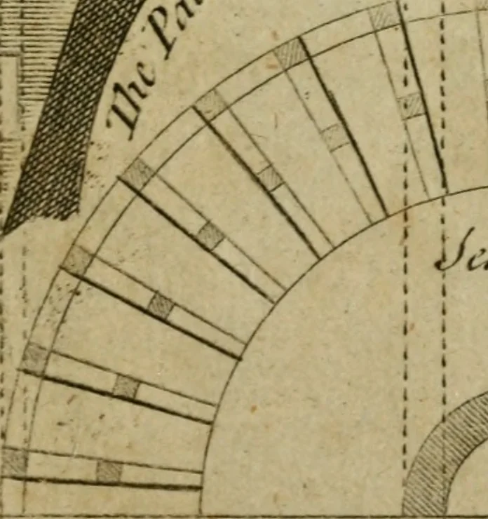 An illustration from The builder's jewel, or, The youth's instructor and workman's remembrancer : explaining short and easy rules, made familiar to the meanest capacity, for drawing and working ... : the whole illustrated by upwards of 200 examples, engraved on 100 copper-plates, 1787, leaf 226