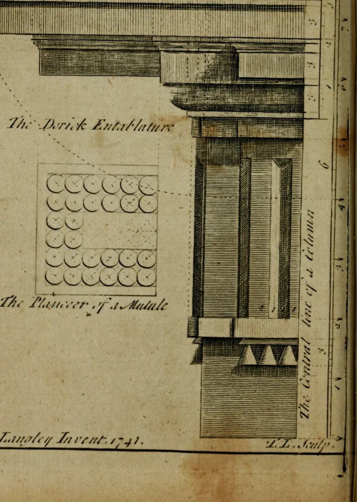 An illustration from The builder's jewel, or, The youth's instructor and workman's remembrancer : explaining short and easy rules, made familiar to the meanest capacity, for drawing and working ... : the whole illustrated by upwards of 200 examples, engraved on 100 copper-plates, 1787, leaf 53