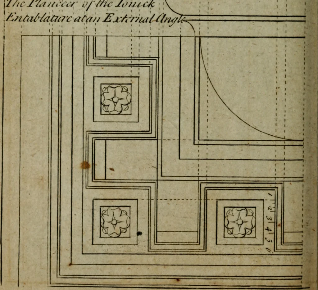 An illustration from The builder's jewel, or, The youth's instructor and workman's remembrancer : explaining short and easy rules, made familiar to the meanest capacity, for drawing and working ... : the whole illustrated by upwards of 200 examples, engraved on 100 copper-plates, 1787, leaf 91