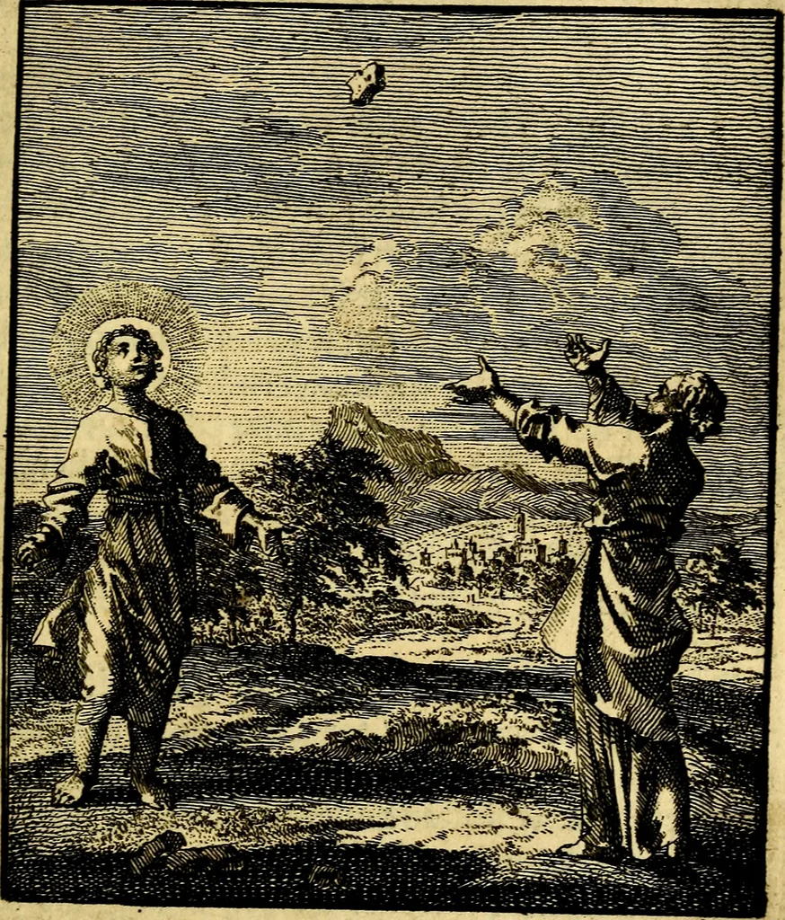 An illustration from Jezus en de ziel : een geestelyke spiegel voor't gemoed, bestaande in veertig aangenaame en stichtelyke zinnebeelden, 1714, leaf 106
