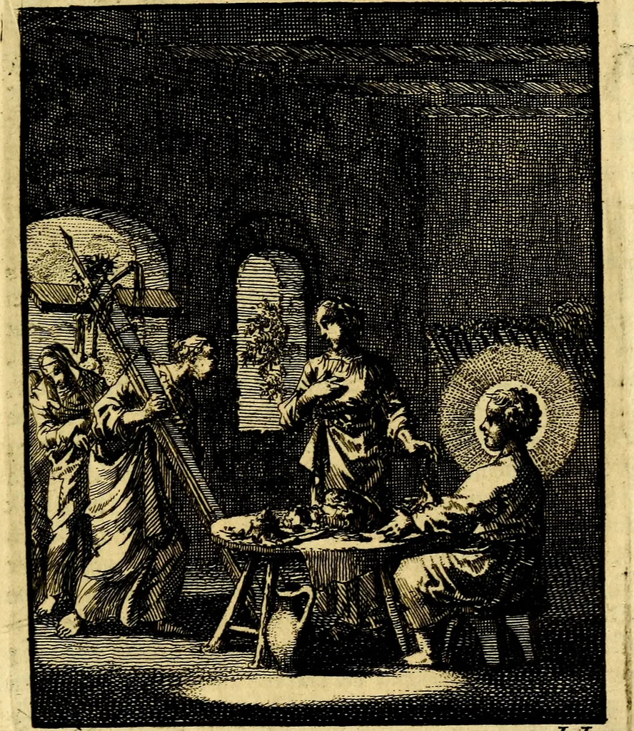An illustration from Jezus en de ziel : een geestelyke spiegel voor't gemoed, bestaande in veertig aangenaame en stichtelyke zinnebeelden, 1714, leaf 156