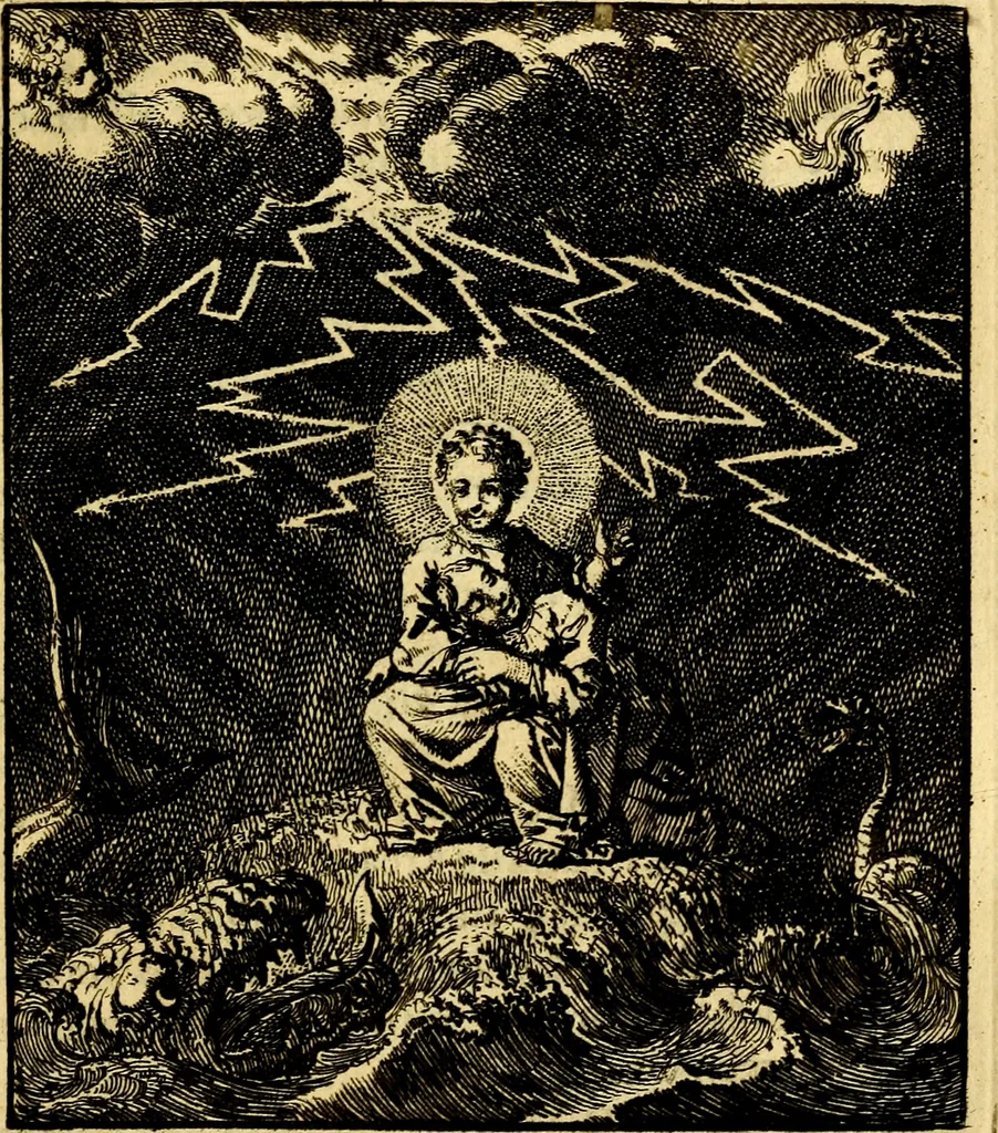An illustration from Jezus en de ziel : een geestelyke spiegel voor't gemoed, bestaande in veertig aangenaame en stichtelyke zinnebeelden, 1714, leaf 160