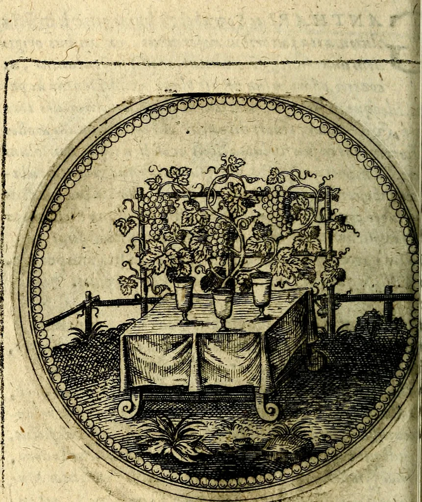 An illustration from Joachimi Camerarii Symbolorum et emblematum, centuriae quatuor .., 1668, leaf 105