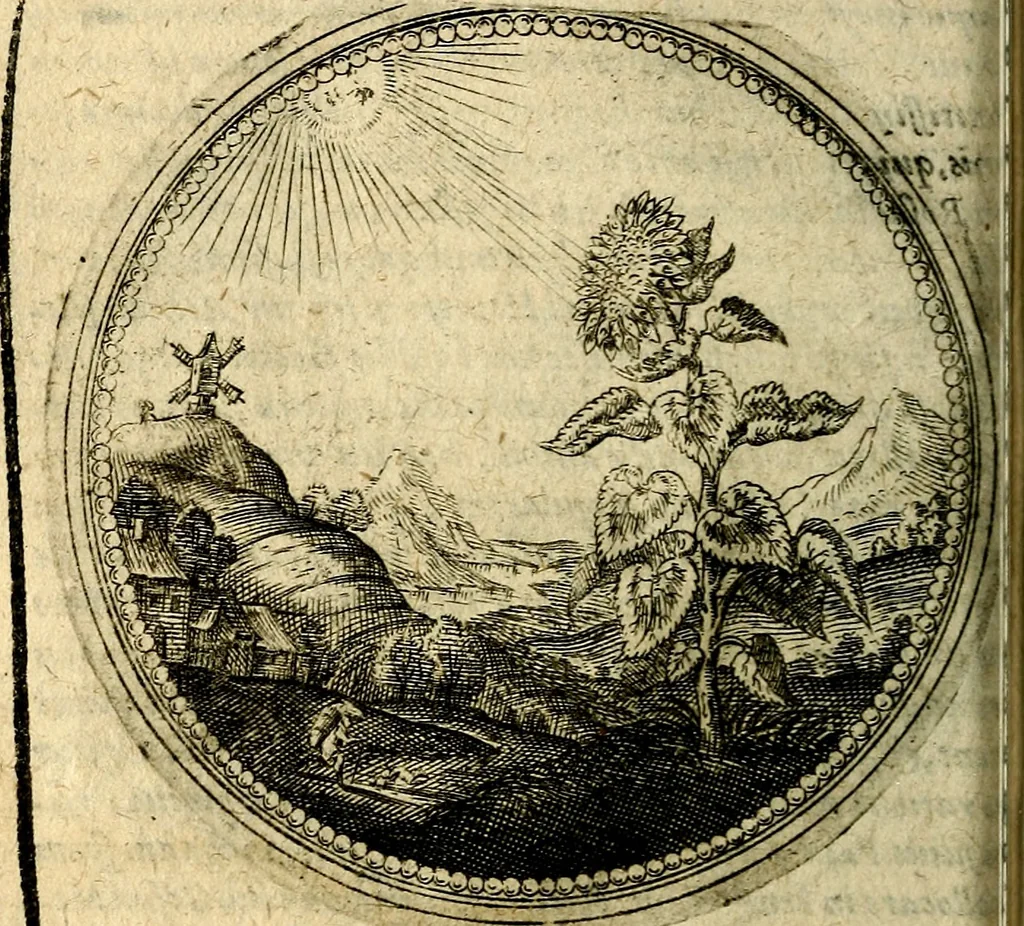 An illustration from Joachimi Camerarii Symbolorum et emblematum, centuriae quatuor .., 1668, leaf 109