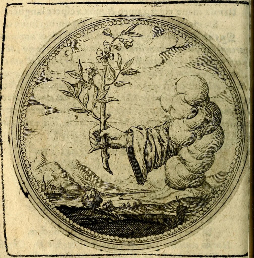 An illustration from Joachimi Camerarii Symbolorum et emblematum, centuriae quatuor .., 1668, leaf 115