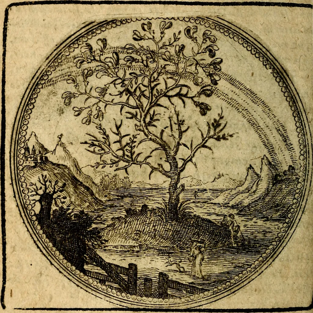 An illustration from Joachimi Camerarii Symbolorum et emblematum, centuriae quatuor .., 1668, leaf 19