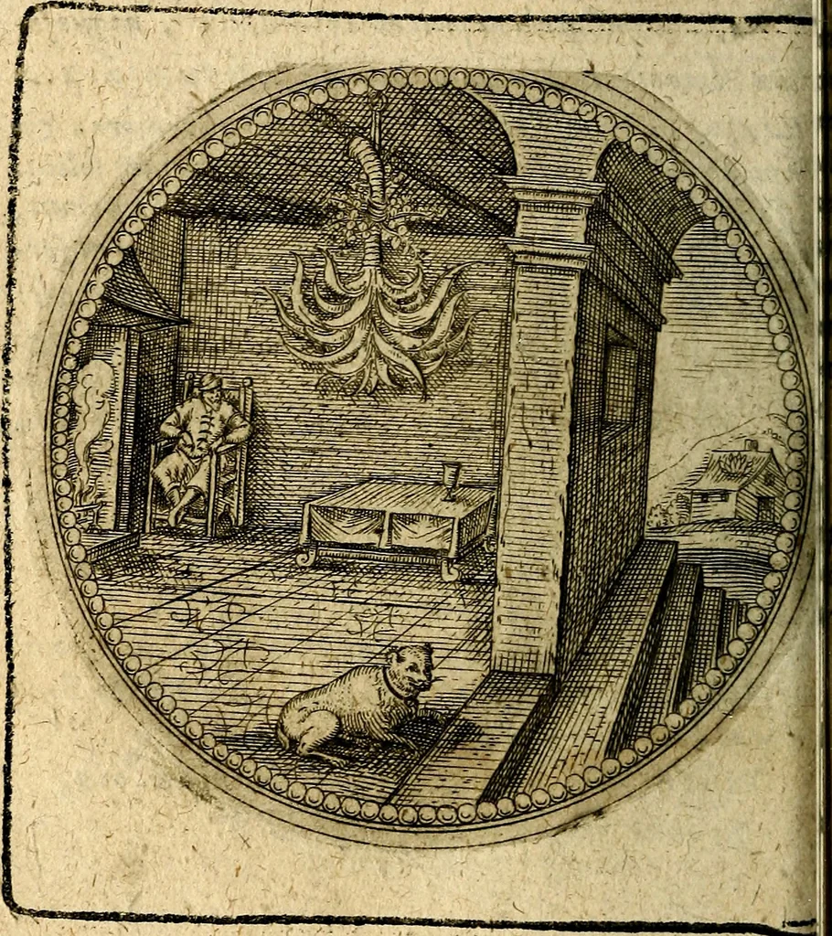An illustration from Joachimi Camerarii Symbolorum et emblematum, centuriae quatuor .., 1668, leaf 193