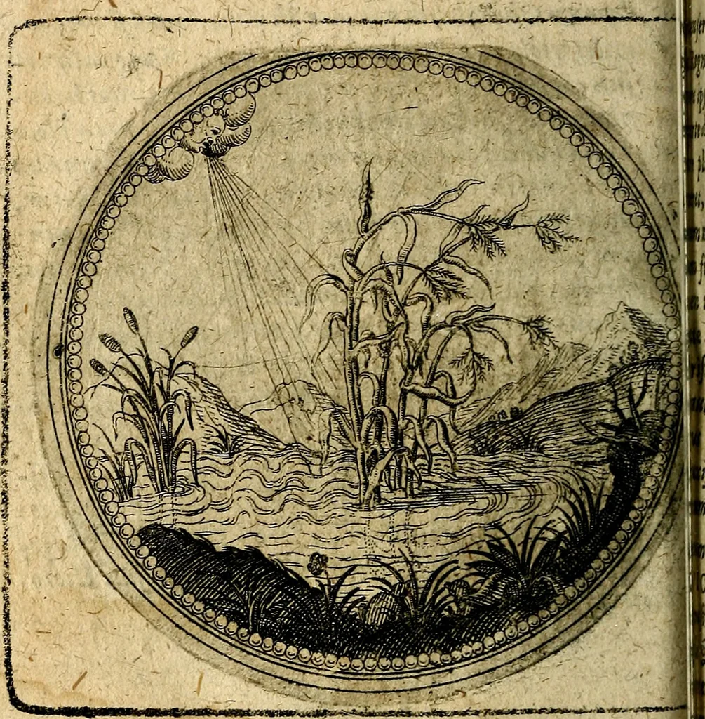 An illustration from Joachimi Camerarii Symbolorum et emblematum, centuriae quatuor .., 1668, leaf 199