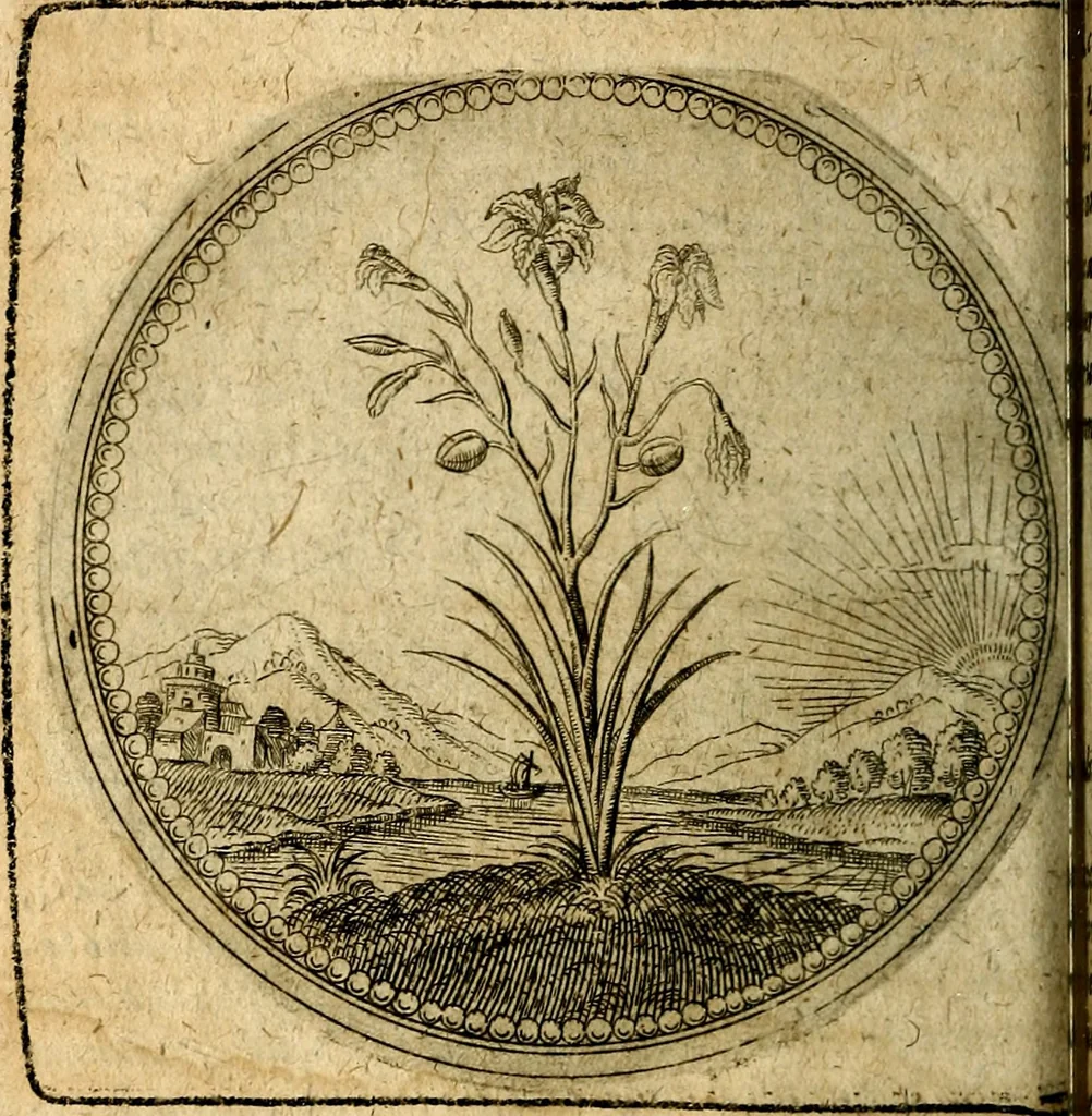 An illustration from Joachimi Camerarii Symbolorum et emblematum, centuriae quatuor .., 1668, leaf 201