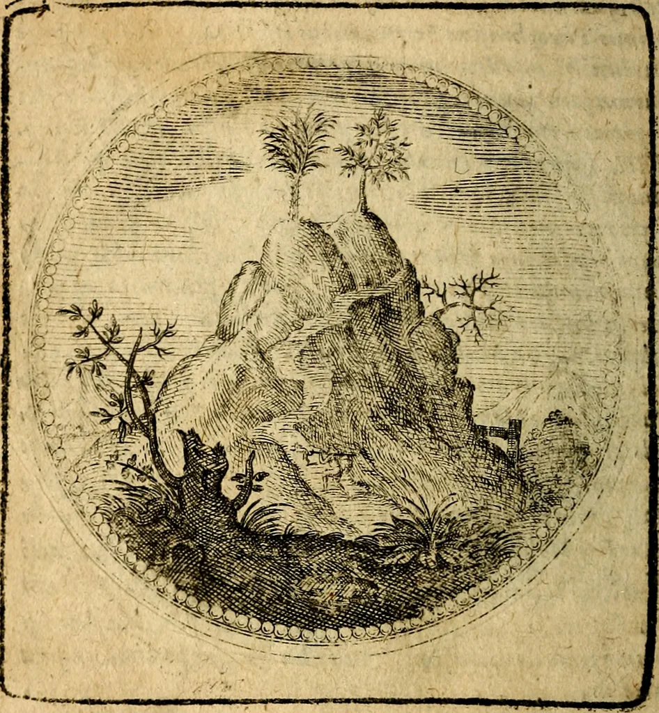 An illustration from Joachimi Camerarii Symbolorum et emblematum, centuriae quatuor .., 1668, leaf 21