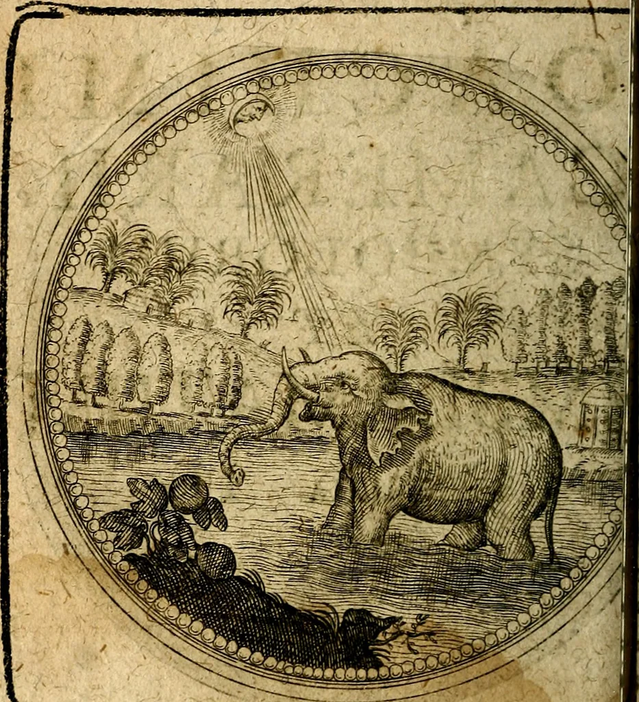 An illustration from Joachimi Camerarii Symbolorum et emblematum, centuriae quatuor .., 1668, leaf 213