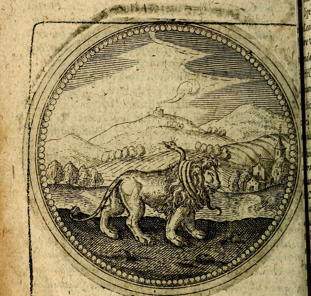 An illustration from Joachimi Camerarii Symbolorum et emblematum, centuriae quatuor .., 1668, leaf 223