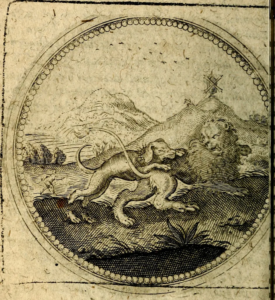 An illustration from Joachimi Camerarii Symbolorum et emblematum, centuriae quatuor .., 1668, leaf 225