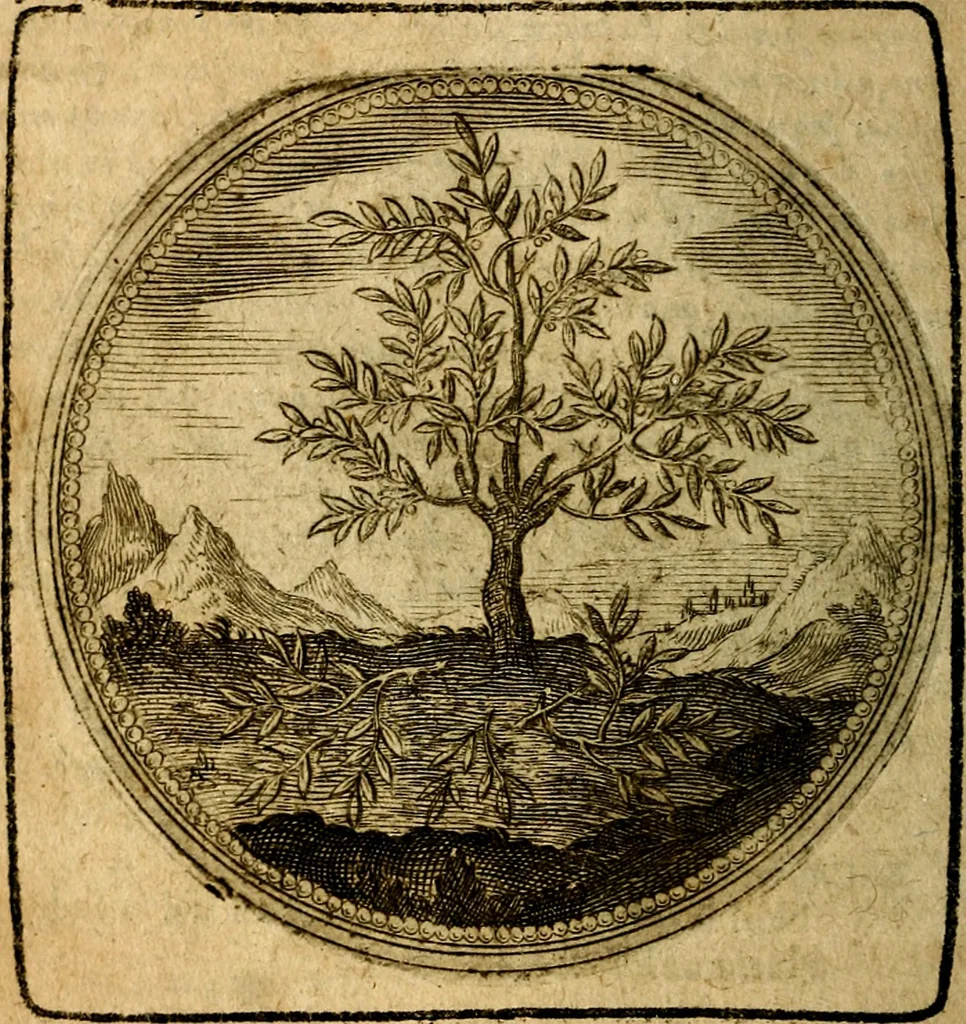 An illustration from Joachimi Camerarii Symbolorum et emblematum, centuriae quatuor .., 1668, leaf 23