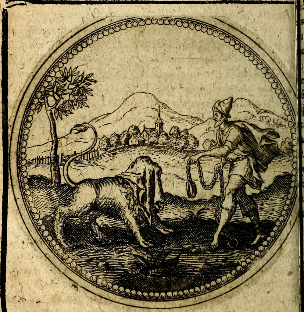 An illustration from Joachimi Camerarii Symbolorum et emblematum, centuriae quatuor .., 1668, leaf 231