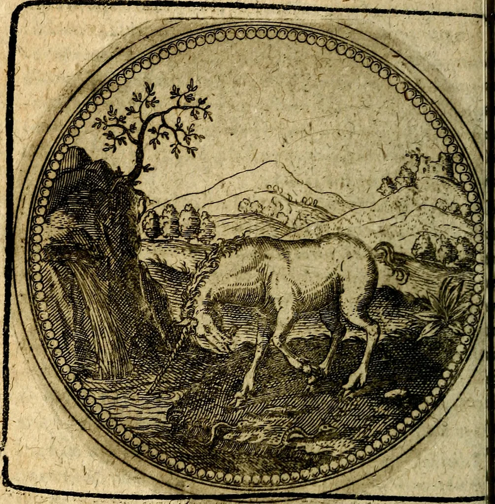 An illustration from Joachimi Camerarii Symbolorum et emblematum, centuriae quatuor .., 1668, leaf 235