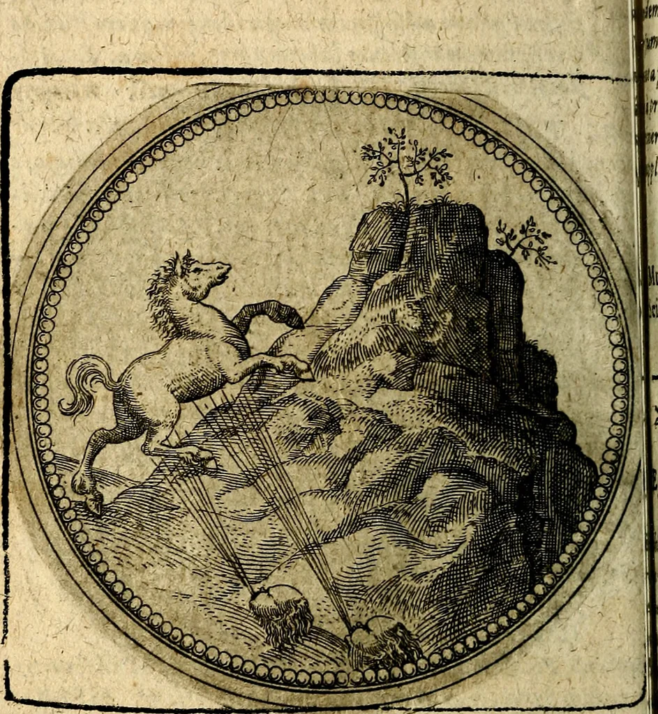 An illustration from Joachimi Camerarii Symbolorum et emblematum, centuriae quatuor .., 1668, leaf 267