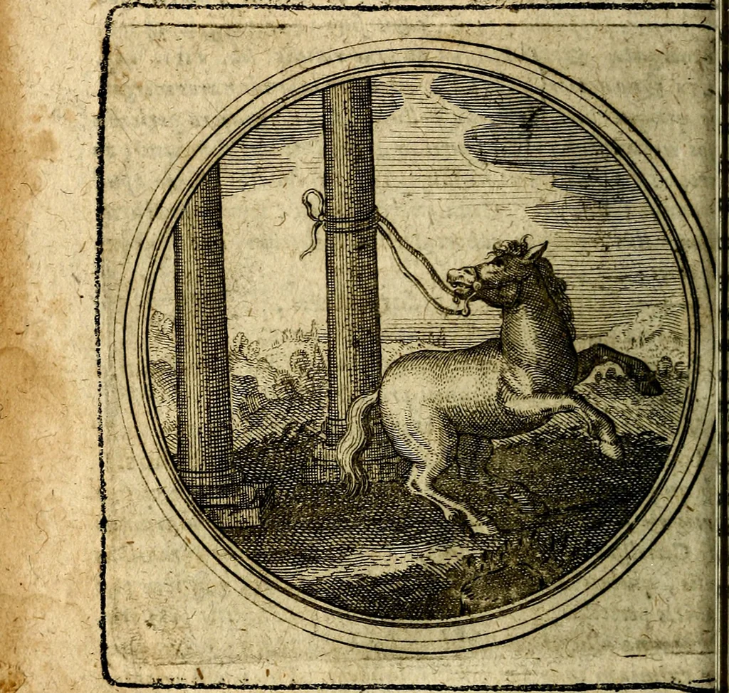 An illustration from Joachimi Camerarii Symbolorum et emblematum, centuriae quatuor .., 1668, leaf 273