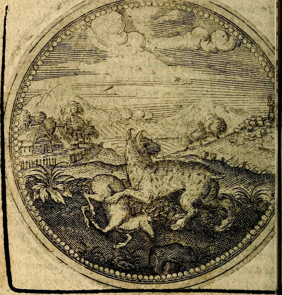 An illustration from Joachimi Camerarii Symbolorum et emblematum, centuriae quatuor .., 1668, leaf 277