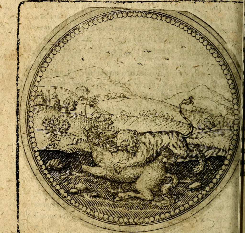 An illustration from Joachimi Camerarii Symbolorum et emblematum, centuriae quatuor .., 1668, leaf 281