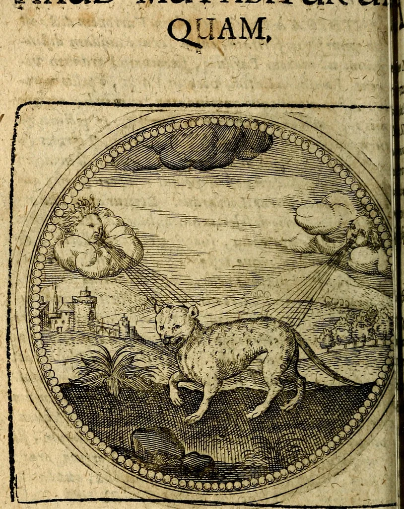 An illustration from Joachimi Camerarii Symbolorum et emblematum, centuriae quatuor .., 1668, leaf 287