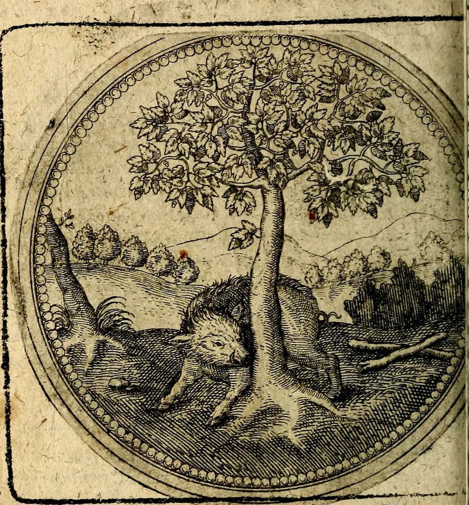 An illustration from Joachimi Camerarii Symbolorum et emblematum, centuriae quatuor .., 1668, leaf 305