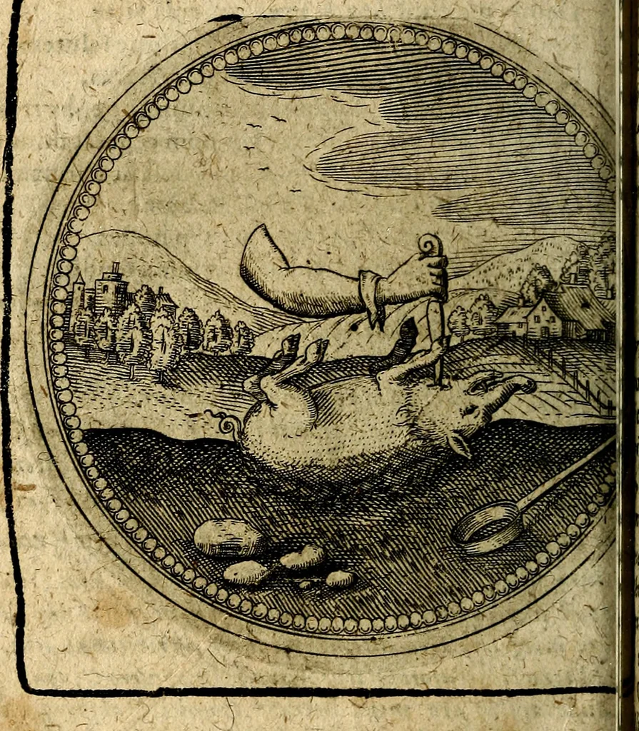 An illustration from Joachimi Camerarii Symbolorum et emblematum, centuriae quatuor .., 1668, leaf 309
