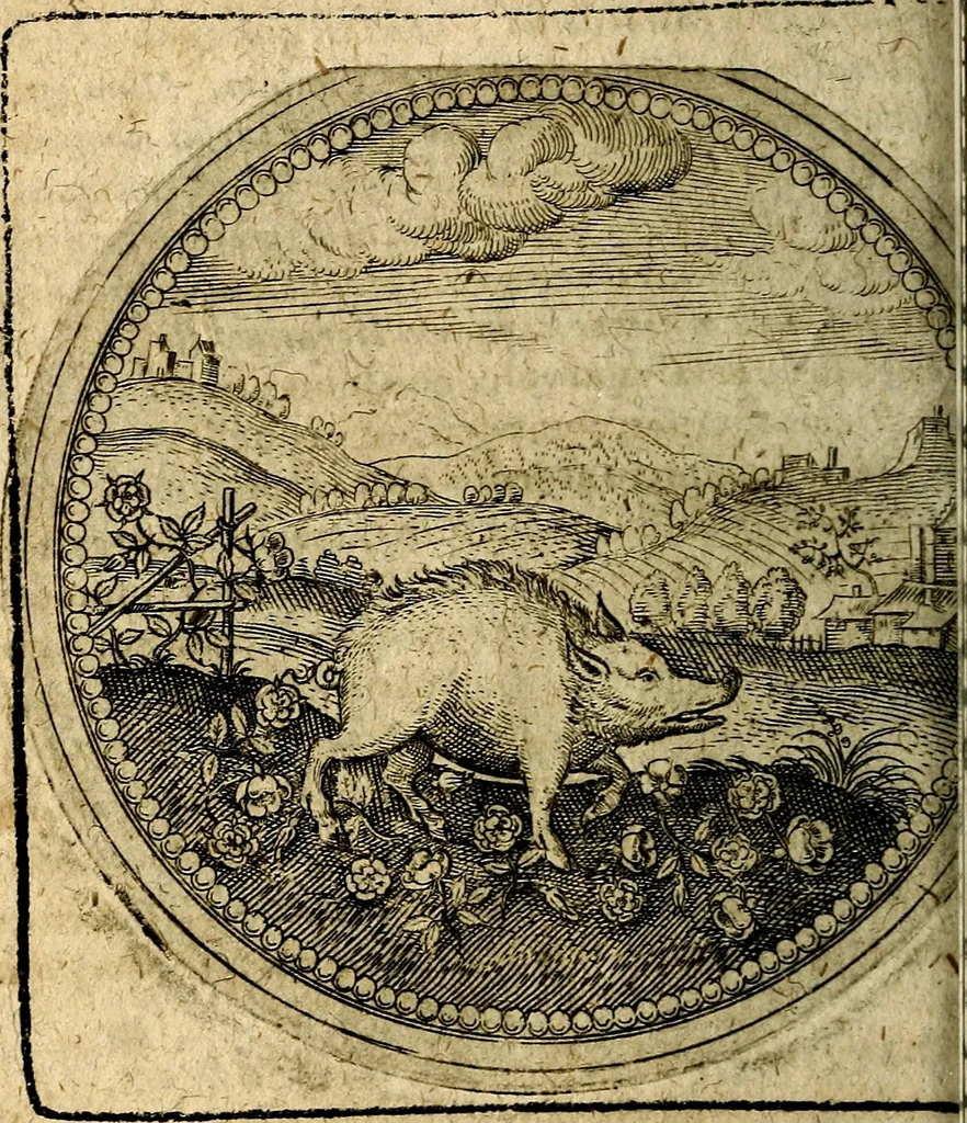 An illustration from Joachimi Camerarii Symbolorum et emblematum, centuriae quatuor .., 1668, leaf 311